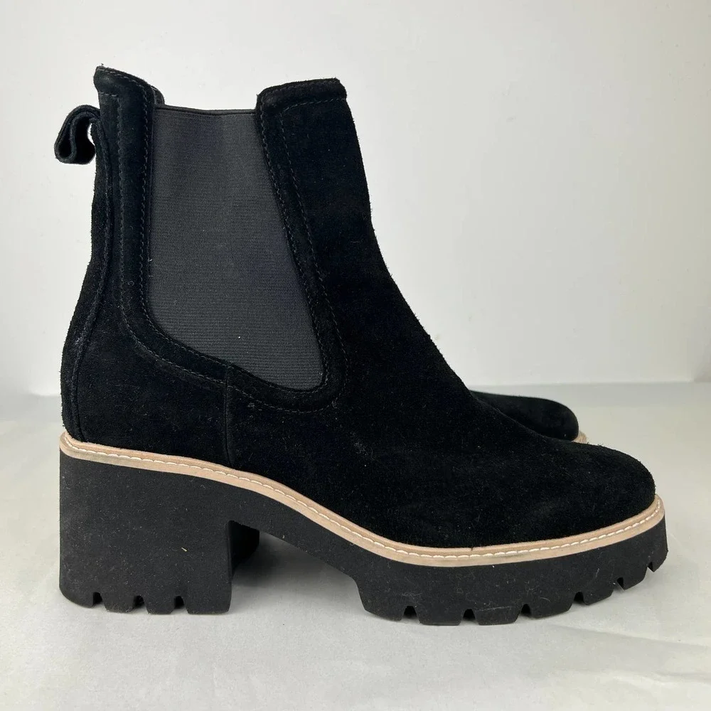 Dolce Vita H2O Black Onyx Suede Bootie Womens Size: 9.5